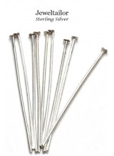10-40 Quality .925 Sterling Silver Headpins 40mm    ~ Fine Jewellery Making